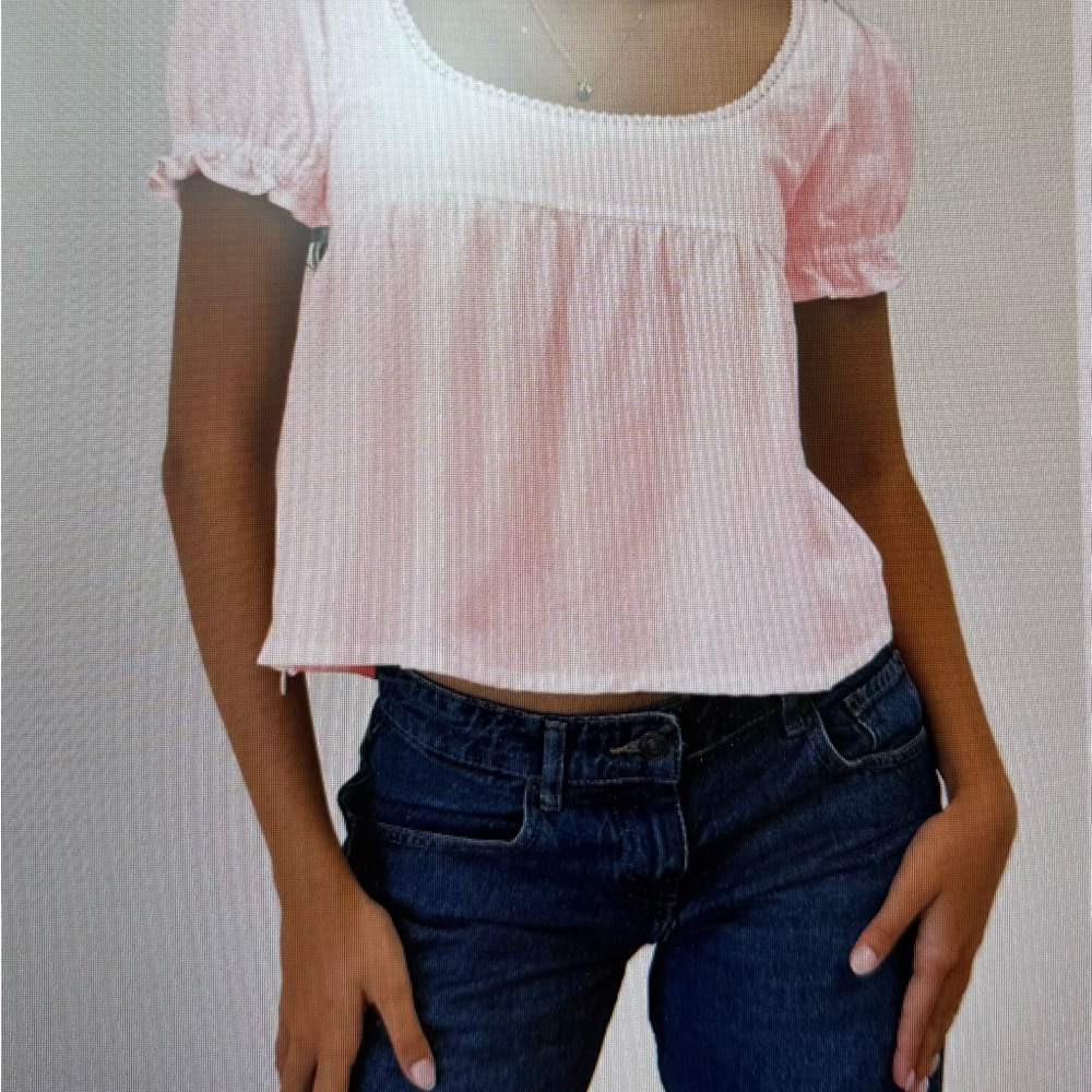 SHEIN baby Pink cute babydoll Blouse. Soft cotton like feel.  New